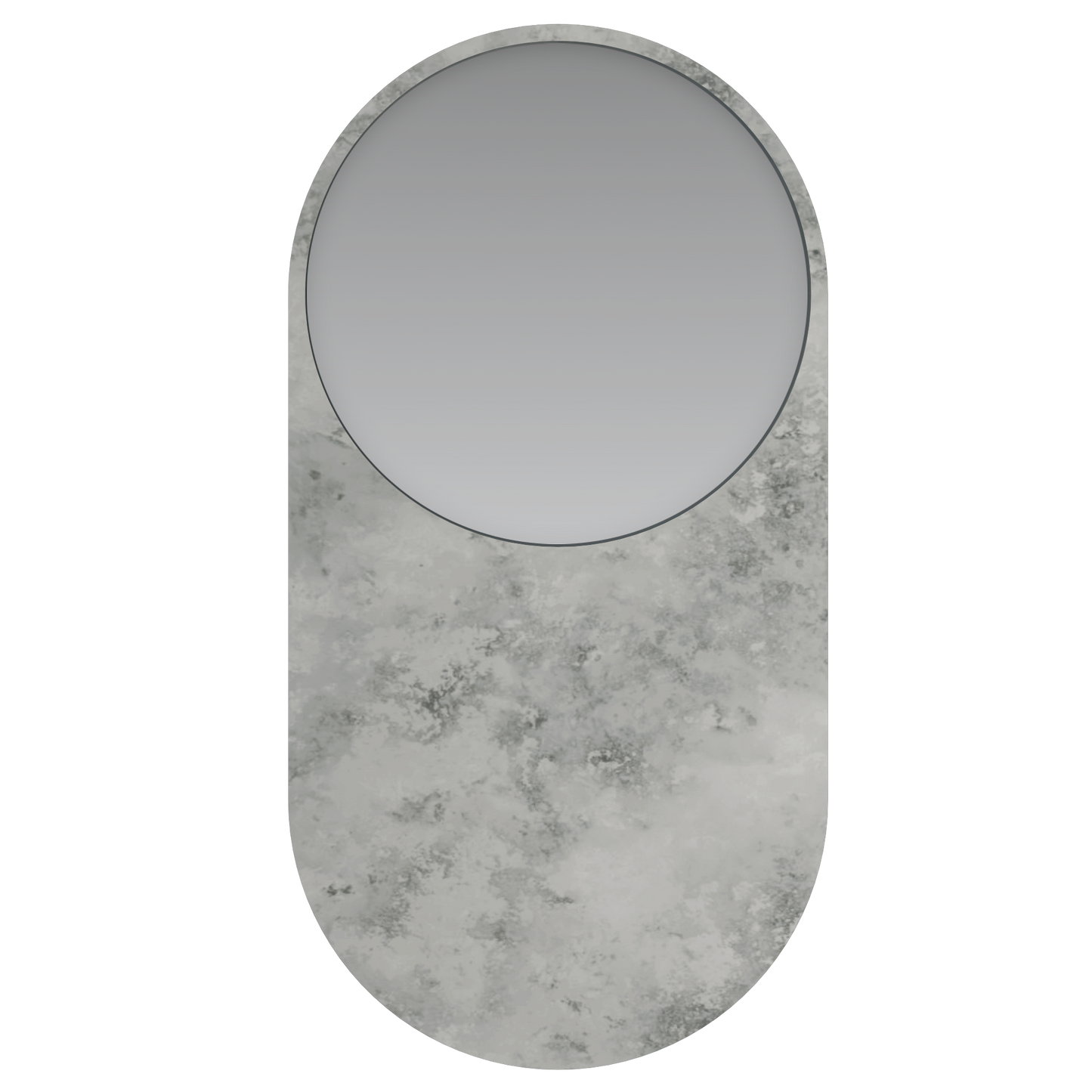Pill mirror crafted from elegant stone in an Ottoman Grey finish. This sculptural stone mirror features a soft pill-shaped silhouette, blending contemporary design with the timeless texture of stone. Perfect as a statement piece for bathrooms, bedrooms, or entryways, this Ottoman Grey stone mirror adds refined sophistication to any space.
